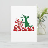 Tijd om geblindeerde kerstrendieren te krijgen aankondiging (Staand voorkant)