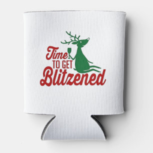 Tijd om geblitzt te worden Kerstmis rendieren Blikjeskoeler