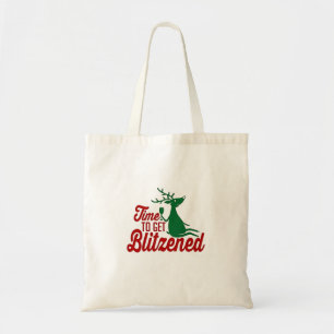 Tijd om geblitzt te worden Kerstmis rendieren Tote Bag