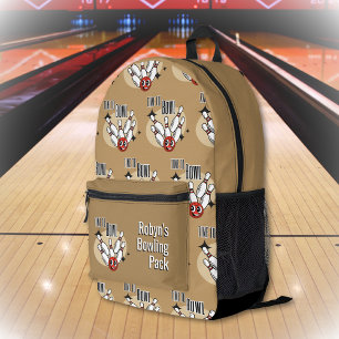 Tijd om Gepersonaliseerd te Bowlen Bedrukte Rugzak