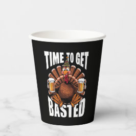 Tijd om geroerbeld kalkoenbier met Thanksgiving te Papieren Bekers