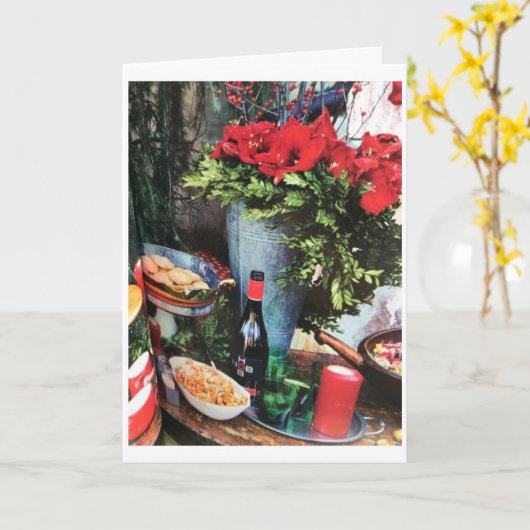 TIJD OM GEZIN EN VRIENDEN TE CELEBRATEN "CHRISTMAS KAART (Gele Bloem)