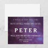 Tijd om Glitter Paarse Board aan te trekken Kaart (Voorkant / Achterkant)