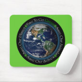 Tijd om groene Mousepad te gaan Muismat (Met muis)