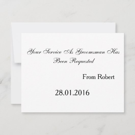 Tijd om Groomsman op te ruimen Kaart (Achterkant)