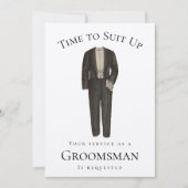 Tijd om Groomsman Proposal  Tuxedo aan te passen Kaart (Voorkant)