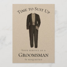 Tijd om Groomsman Proposal  Tuxedo aan te passen