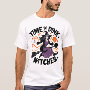 Tijd om heksen te drinken Spooky Pickleball Hallow T-shirt