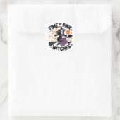 Tijd om heksen te drinken Spooky Pickleball Hallow Vierkante Sticker (Tas)