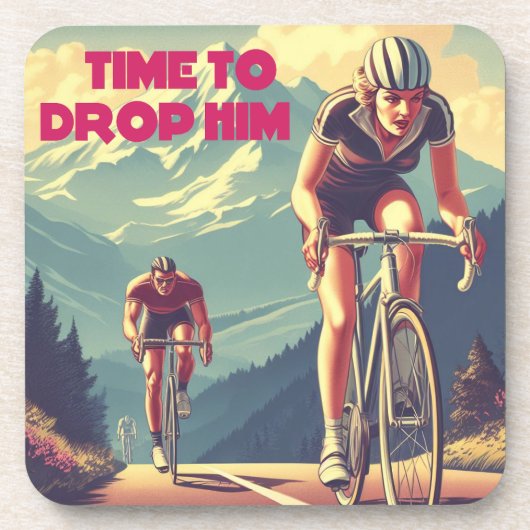 Tijd om hem te laten fietsen bier onderzetter (Voorkant)