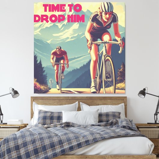 Tijd om hem te laten fietsen canvas afdruk (Insitu (Slaapkamer))