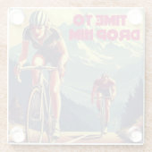 Tijd om hem te laten fietsen glazen onderzetter (Achterkant)