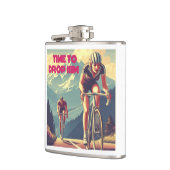 Tijd om hem te laten fietsen heupfles (Links)