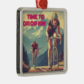 Tijd om hem te laten fietsen metalen ornament (Rechts)