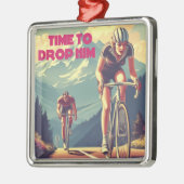 Tijd om hem te laten fietsen metalen ornament (Links)