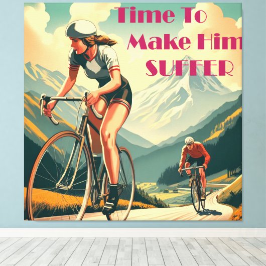 Tijd om hem te laten lijden canvas afdruk (Insitu (Houten vloer))