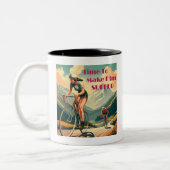 Tijd om hem te laten lijden tweekleurige koffiemok (Links)