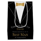 Tijd om het beste voorstel voor Faux Gold Black op Medium Cadeauzakje (Achterkant)