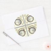 TIJD om het ergens op te plakken! Ronde Sticker (Envelop)