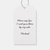 Tijd om het Groomsman-voorstel op te lossen Cadeaulabel (Achterkant)