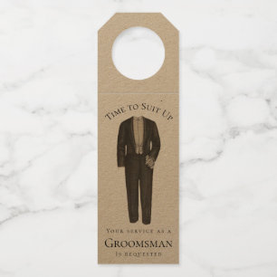 Tijd om het Groomsman-voorstel  Tuxedo op te losse Flessenhanger