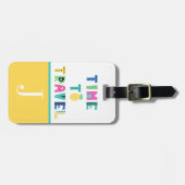 Tijd om het Initiaal van het Kind van het Tropisch Bagagelabel (Voorkant horizontaal)