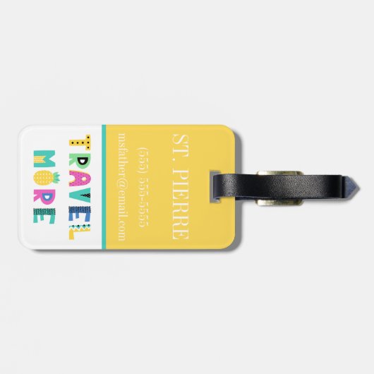 Tijd om het Initiaal van het Kind van het Tropisch Bagagelabel (Achterkant horizontaal)