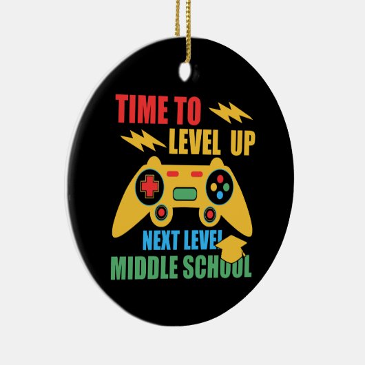 Tijd om het middelbare schoolvideogamer op te waar keramisch ornament (Rechts)