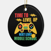 Tijd om het middelbare schoolvideogamer op te waar keramisch ornament (Links)