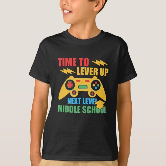 Tijd om het middelbare schoolvideogamer op te waar t-shirt (Voorkant)
