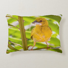 Tijd om het nest te bouwen accent kussen