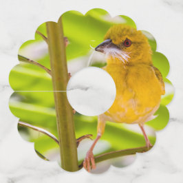 Tijd om het nest te bouwen wijnglaslabel