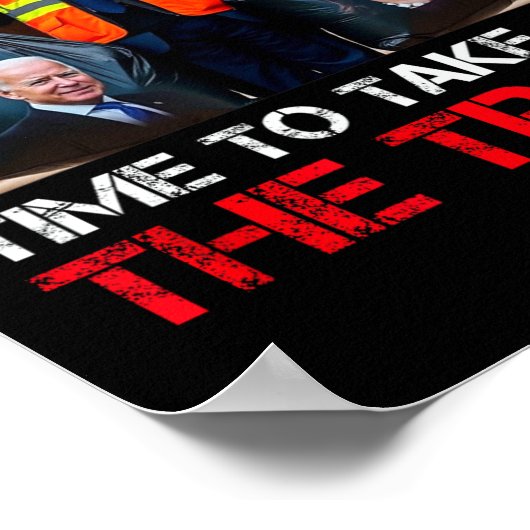 Tijd om het Trash Funny Trump Garbyge-Man uit te s Poster (Hoek)