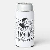 Tijd om Ho Ho Hammered te krijgen | XMAS DRINK HUM Seltzer Blikjeskoeler (Seltzer Achterkant)