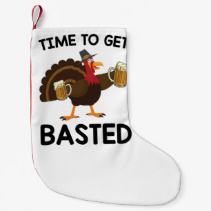 Tijd om ingesmeerd te worden Funny Beer Kalkoen Th Kleine Kerstsok