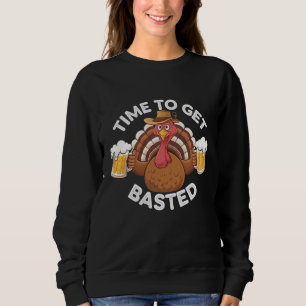 Tijd om ingesmeerd te worden Funny bier Thanksgivi Trui