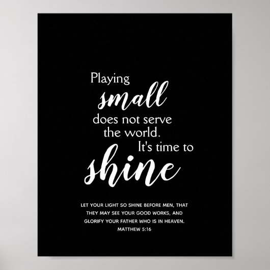 TIJD OM Inspirerend Christelijk Citaat TE VERSCHIJ Poster (Voorkant)