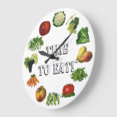 Tijd om je groenten en fruit te eten! grote klok (Hoek)
