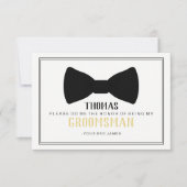 Tijd om je klaar te maken groomsman kaart - Black  (Voorkant)