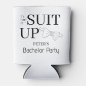 Tijd om je op te tutten Aangepaste heren vrijgezel Blikjeskoeler (Voorkant)