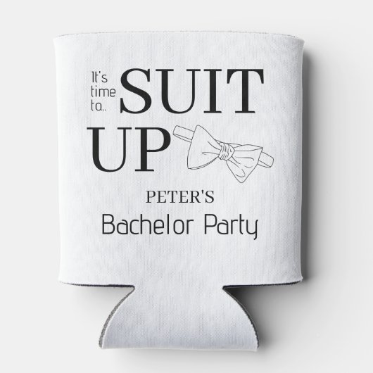 Tijd om je op te tutten Aangepaste mannen vrijgeze Blikjeskoeler (Achterkant)