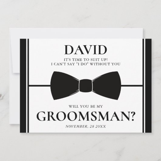 Tijd om je op te tutten Elegante zwarte/witte brui Kaart (Voorkant)