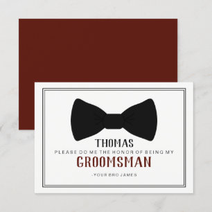 Tijd om je te kleden tot bruidsjonker - Black Tie  Kaart