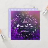 Tijd om je te vieren, verjaardag kaart (Voorkant / Achterkant in situ)