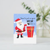 Tijd om je wow-gezicht op te zetten O Kerstmis kaa Briefkaart (Staand voorkant)