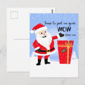 Tijd om je wow-gezicht op te zetten O Kerstmis kaa Briefkaart (Voorkant / Achterkant)