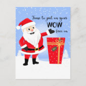 Tijd om je wow-gezicht op te zetten O Kerstmis kaa Briefkaart (Voorkant)