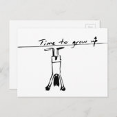 Tijd om komisch briefkaart op te groeien (Voorkant / Achterkant)