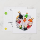 Tijd om koude frisdrankflessen te koelen kaart (Voorkant / Achterkant)