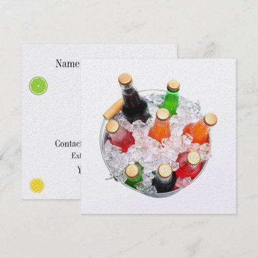 Tijd om koude frisdrankflessen te koelen kaart (Voorkant / Achterkant)